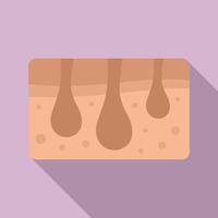 Skin hair removal icon, flat style vector