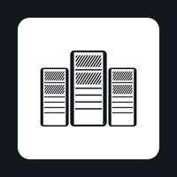 System blocks of computers icon, simple style vector