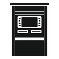 icono de terminal atm, estilo simple vector