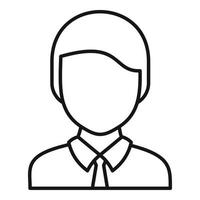 School boy icon, outline style vector