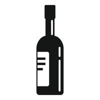 icono de botella de vino, estilo simple vector