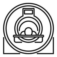 Man resonance imaging diagnostic icon, outline style vector