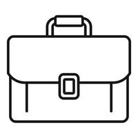 Office manager briefcase icon, outline style vector