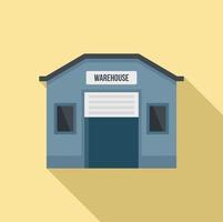 Storage warehouse icon, flat style vector