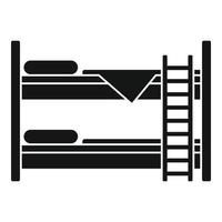 Modern bunk bed icon, simple style vector