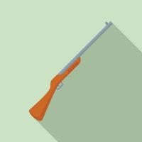 Safari hunting rifle icon, flat style vector