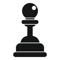 Video game pawn icon, simple style vector