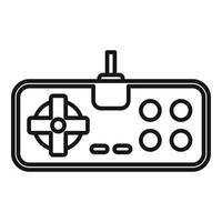 Retro game joystick icon, outline style vector