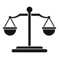 Judge balance icon, simple style vector