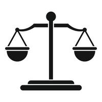 Judge balance icon, simple style vector