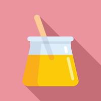 Wax pot stick icon, flat style vector