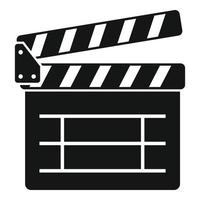 Entertainment clapper icon, simple style vector