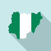 icono de territorio nigeriano, estilo plano vector