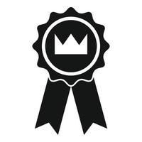 Emblem reputation icon, simple style vector
