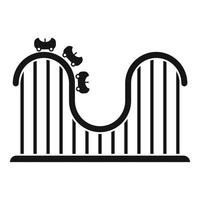 Roller coaster adventure icon, simple style vector