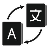 Foreign translator icon, simple style vector