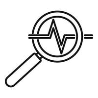 Magnify glass exploration icon, outline style vector