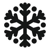 icono de copo de nieve del tiempo, estilo simple vector