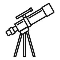 Planetarium telescope icon, outline style vector