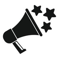 Megaphone reputation icon, simple style vector