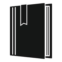 Library book icon, simple style vector