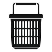 Carry big shop basket icon, simple style vector
