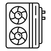 Industrial air conditioner icon, outline style vector