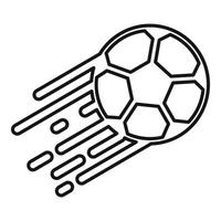 icono de balón de fútbol, estilo de esquema vector