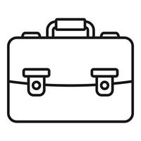 Tutor leather bag icon, outline style vector