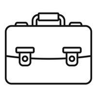 Tutor leather bag icon, outline style vector