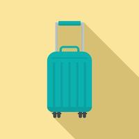 Cruise travel bag icon, flat style vector