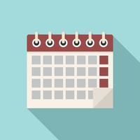 Office manager calendar icon, flat style vector