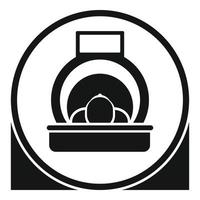 Man resonance imaging diagnostic icon, simple style vector