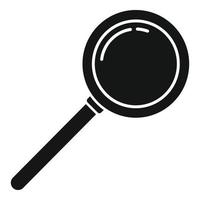 Policeman magnifier icon, simple style vector