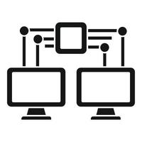 Machine learning network icon, simple style vector