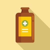 Healthcare cough syrup icon, flat style vector