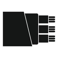 Information optical fiber icon, simple style vector