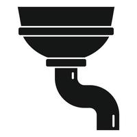 Rooftop gutter icon, simple style vector