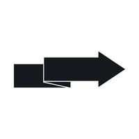 Arrow to right icon, simple style vector
