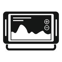 Echo sounder fathometer icon, simple style vector