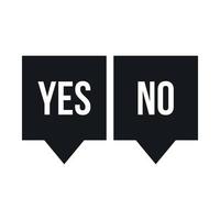 Signs of yes and no icon, simple style vector