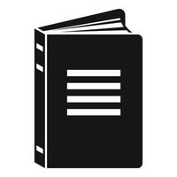 Library old book icon, simple style vector