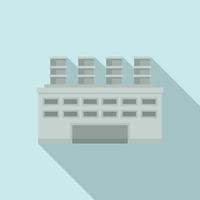 Storage recycle factory icon, flat style vector