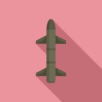 Missile sky icon, flat style vector