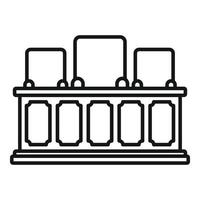 Prosecutor tribune icon, outline style vector