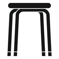 Stool icon, simple style vector