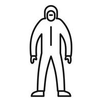 Man radiation costume icon, outline style vector