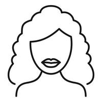 Face laser hair removal icon, outline style vector