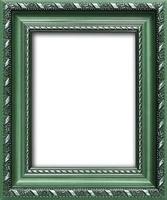 Empty picture frame with a free place inside, isolated on white photo