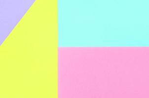 Texture background of fashion pastel colors. Pink, violet, yellow and blue geometric pattern papers. minimal abstract photo